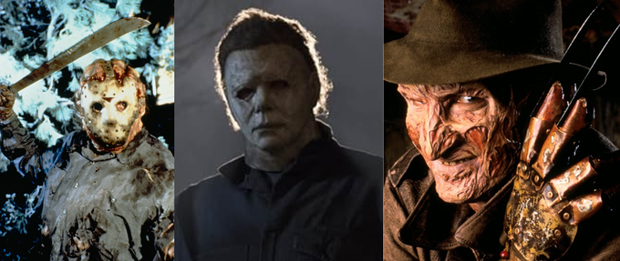 michael myers, jason voorhees, and freddy krueger