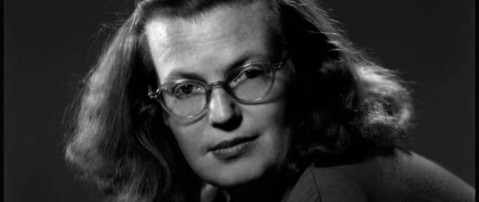 black and white photograph of Shirley Jackson