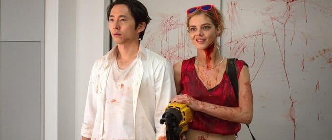 mayhem horror movie steven yeun samara weaving